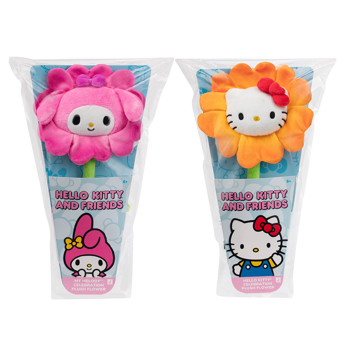 Hello Kitty and Friends 14-Inch Plush Flower 2-Pack - Hello Kitty & My Melody