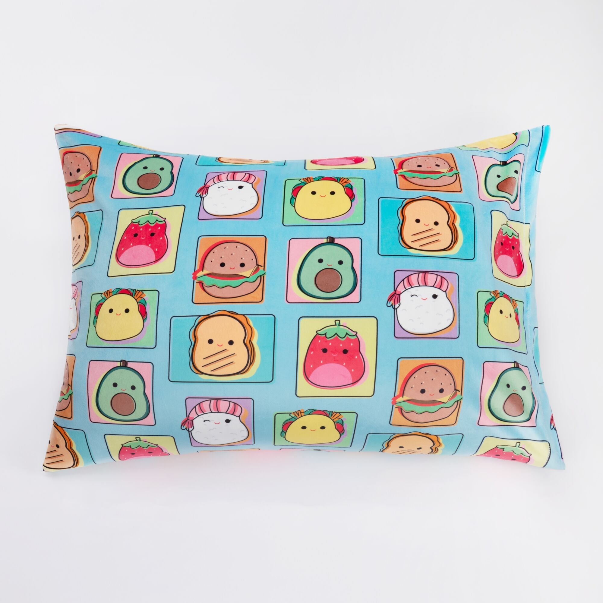 “Total Foodies” Teal SquishPillow Pillowcase (Standard)